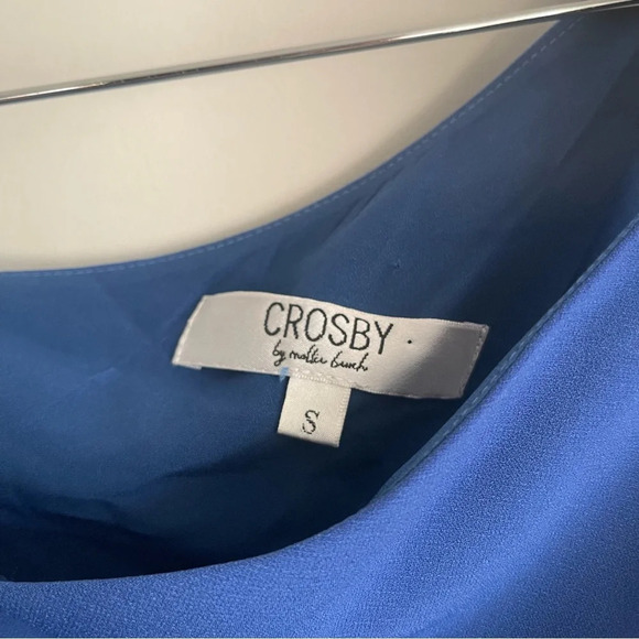 Crosby by Mollie Burch Sasha blue shoulder tie asymmetrical maxi dress Small - Picture 4 of 9